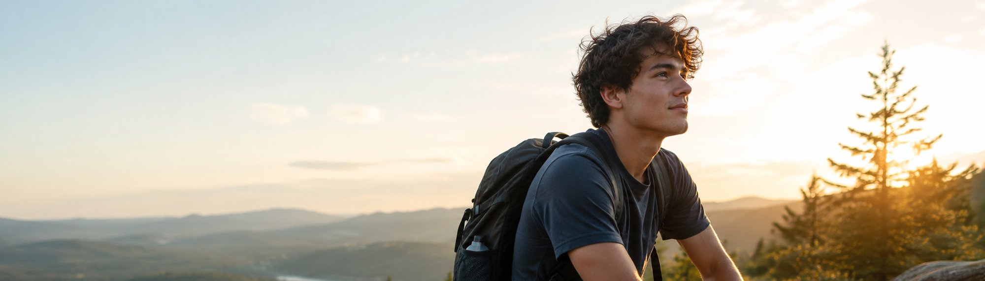 looking at mountains