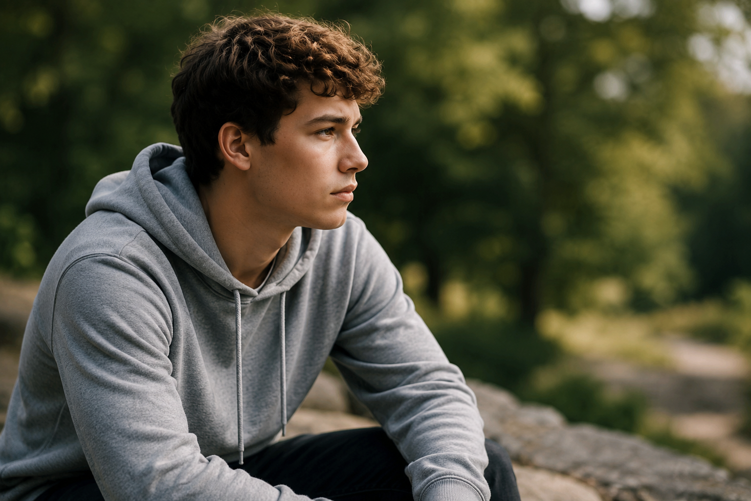 Young man with mental health challenges